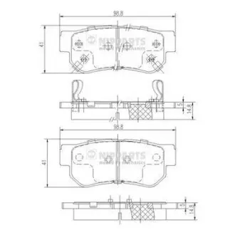 Тормозные колодки дисковые NIPPARTS J3610509