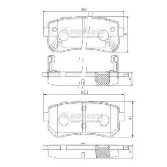 Гальмiвнi колодки дисковi NIPPARTS J3610512