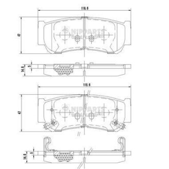 Гальмiвнi колодки дисковi NIPPARTS J3610517