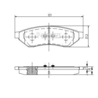 Гальмiвнi колодки дисковi NIPPARTS J3610902