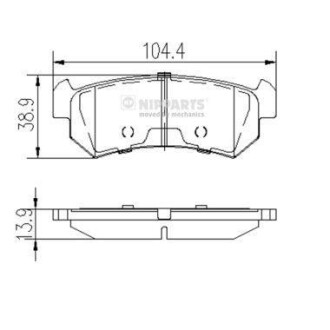 Гальмiвнi колодки дисковi NIPPARTS J3610903