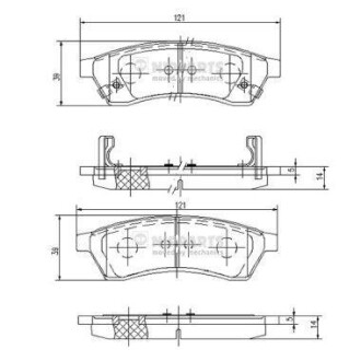 Гальмiвнi колодки дисковi NIPPARTS J3610904