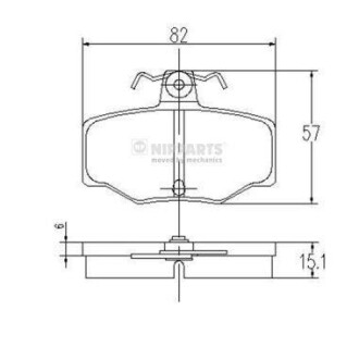 Гальмiвнi колодки дисковi NIPPARTS J3611031