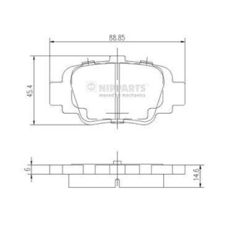 Гальмiвнi колодки дисковi NIPPARTS J3611035