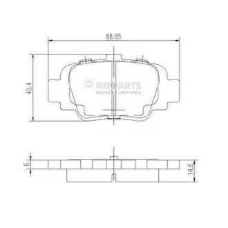 Гальмiвнi колодки дисковi NIPPARTS J3611035