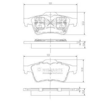 Гальмiвнi колодки дисковi NIPPARTS J3611045