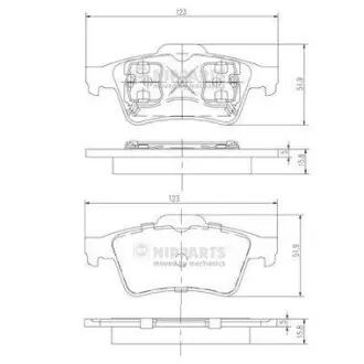 Гальмiвнi колодки дисковi NIPPARTS J3611045