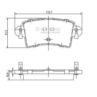 Гальмiвнi колодки дисковi NIPPARTS J3611046