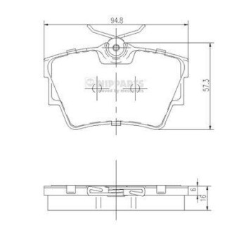 Гальмiвнi колодки дисковi NIPPARTS J3611047