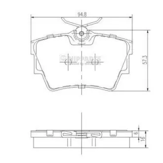 Гальмiвнi колодки дисковi NIPPARTS J3611047