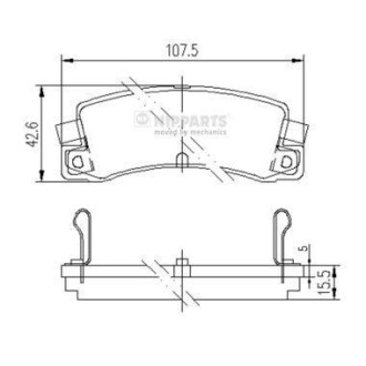 Гальмiвнi колодки дисковi NIPPARTS J3612008