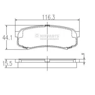 Гальмiвнi колодки дисковi NIPPARTS J3612010