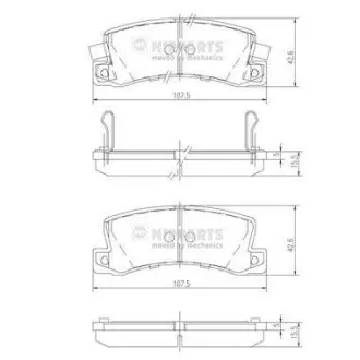 Гальмiвнi колодки дисковi NIPPARTS J3612013