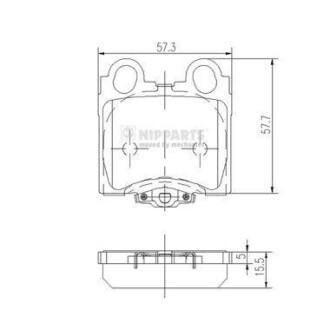 Гальмiвнi колодки дисковi NIPPARTS J3612017