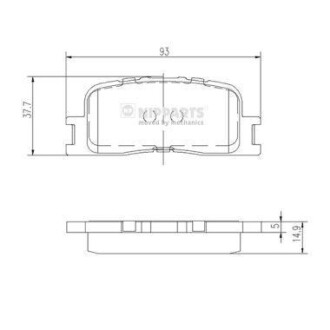 Тормозные колодки дисковые зад. Toyota Camry 3.0/24V 00- NIPPARTS J3612024