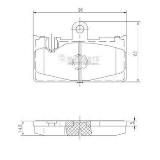 Гальмiвнi колодки дисковi NIPPARTS J3612029