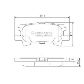 Гальмiвнi колодки дисковi NIPPARTS J3612031