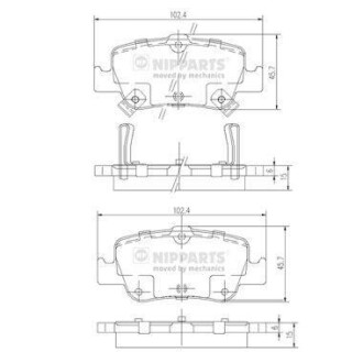 Гальмiвнi колодки дисковi NIPPARTS J3612033