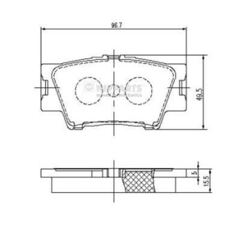 Гальмiвнi колодки дисковi NIPPARTS J3612035