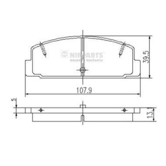 Гальмiвнi колодки дисковi NIPPARTS J3613002