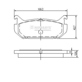 Гальмiвнi колодки дисковi NIPPARTS J3613007 (фото 1)