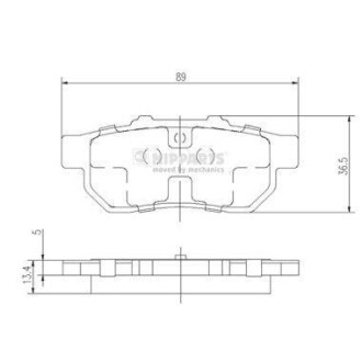 Гальмiвнi колодки дисковi NIPPARTS J3614007