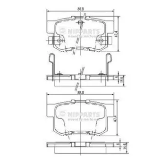 Гальмiвнi колодки дисковi NIPPARTS J3614008