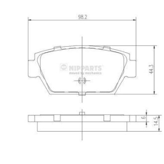 Гальмiвнi колодки дисковi NIPPARTS J3615000