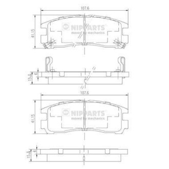 Гальмiвнi колодки дисковi NIPPARTS J3615003