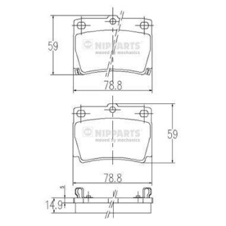 Гальмiвнi колодки дисковi NIPPARTS J3615011 (фото 1)