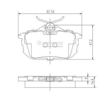 Гальмiвнi колодки дисковi NIPPARTS J3615012 (фото 1)