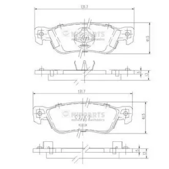 Гальмiвнi колодки дисковi NIPPARTS J3619000