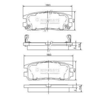 Гальмiвнi колодки дисковi NIPPARTS J3619001 (фото 1)