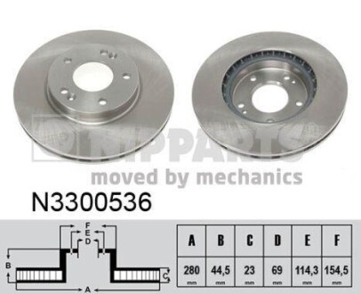 Гальмiвнi диски NIPPARTS N3300536