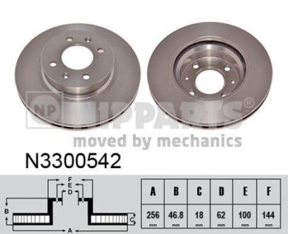 Гальмiвнi диски NIPPARTS N3300542