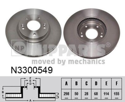 Гальмiвнi диски NIPPARTS N3300549