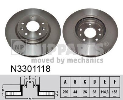 Гальмiвнi диски NIPPARTS N3301118