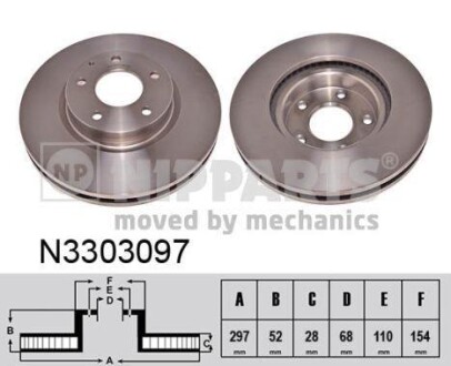 Гальмiвнi диски NIPPARTS N3303097