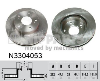 Гальмiвнi диски NIPPARTS N3304053