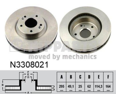 Гальмiвнi диски NIPPARTS N3308021