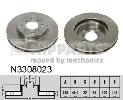 Гальмiвний диск NIPPARTS N3308023