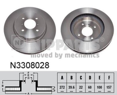 Гальмiвнi диски NIPPARTS N3308028