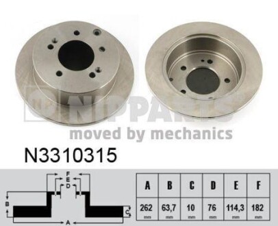 Гальмiвнi диски NIPPARTS N3310315