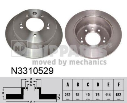 Гальмiвнi диски NIPPARTS N3310529 (фото 1)