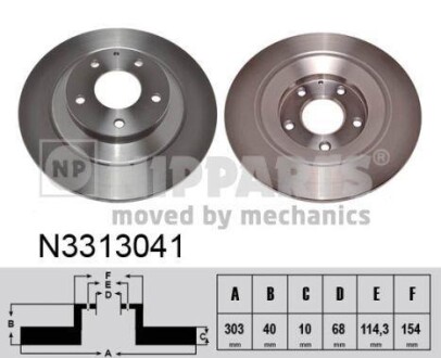 Гальмiвнi диски NIPPARTS N3313041