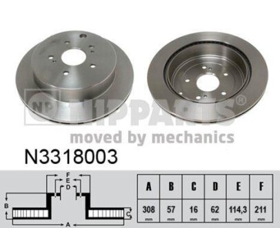 Гальмiвнi диски NIPPARTS N3318003