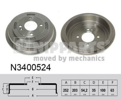 Гальмiвнi барабани NIPPARTS N3400524