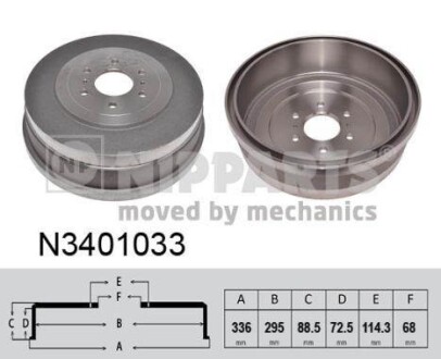 Гальмiвнi барабани NIPPARTS N3401033