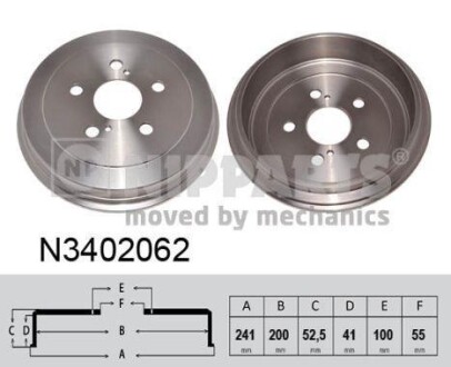 Гальмiвнi барабани NIPPARTS N3402062