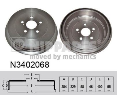 Гальмiвнi барабани NIPPARTS N3402068